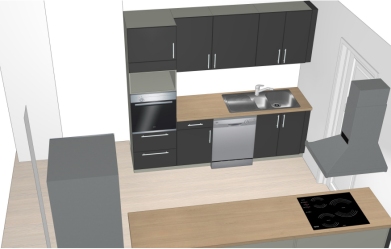 Plan 3D Cuisine Maisons Pierre UMHS à 1€